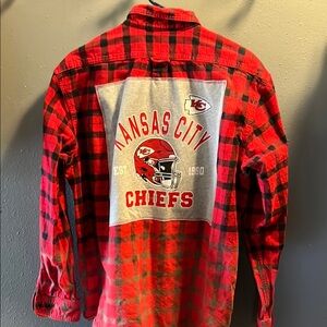 Kansas City Chiefs Red Plaid Men's Shirt